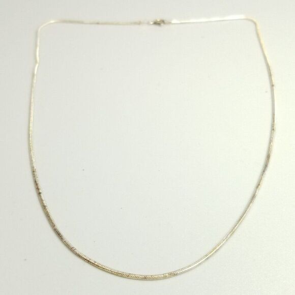 Vintage Sterling Silver Snake Chain Necklace, 18 Inches Long, 925 Milor - Picture 7 of 7